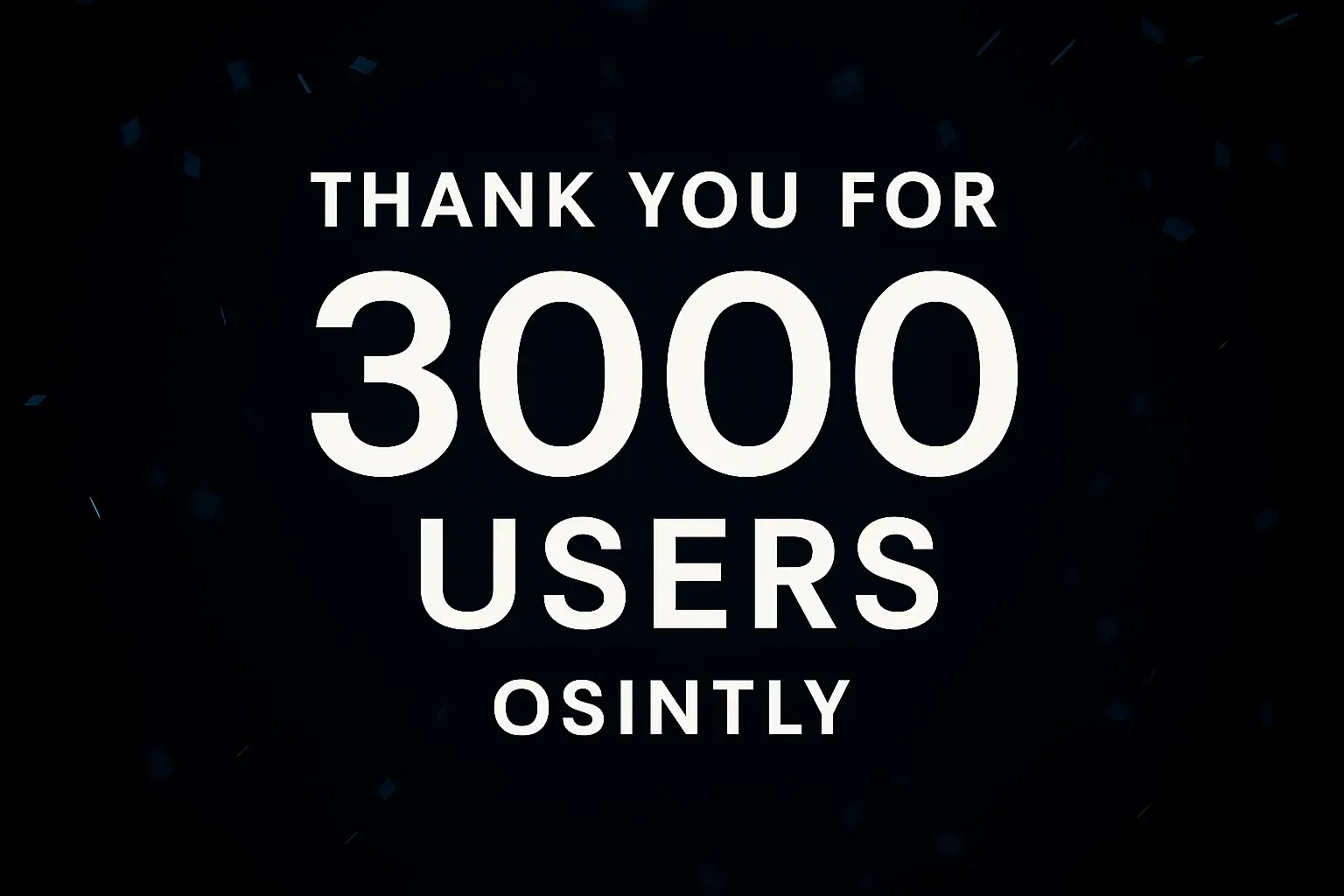 Osintly Hits 3,000 Users.