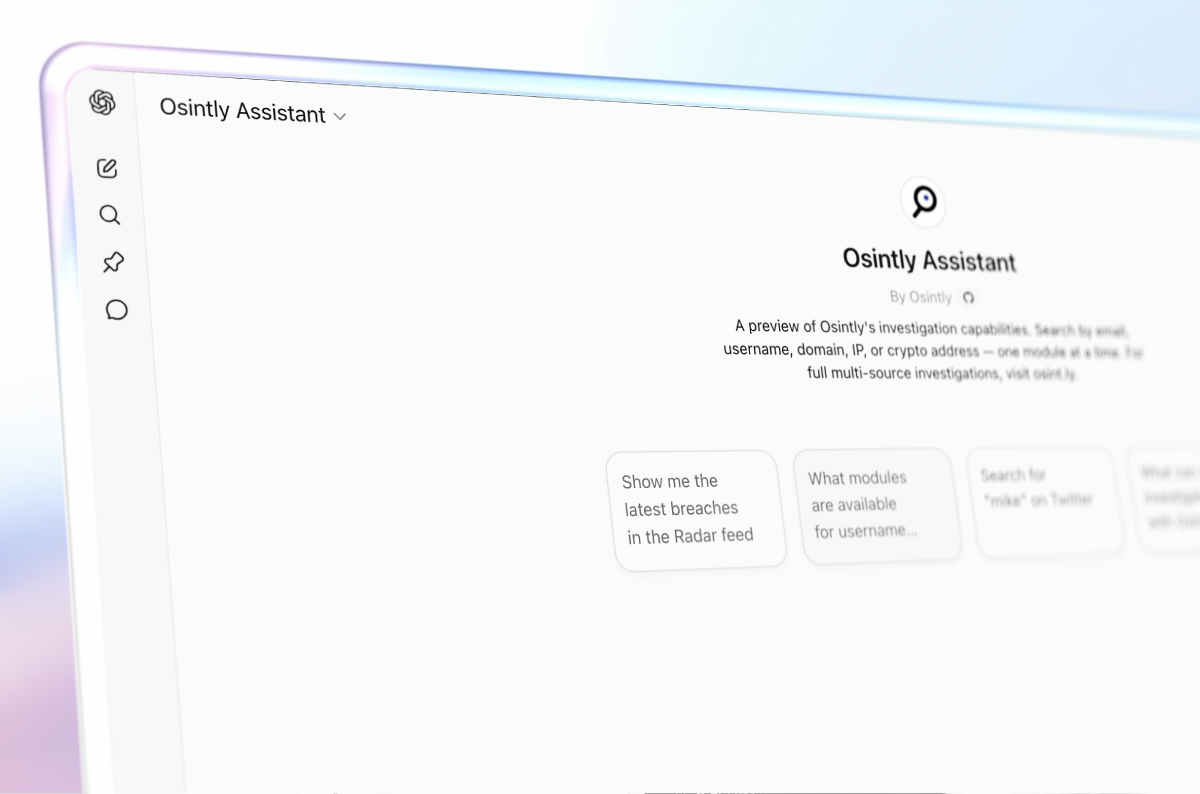 Osintly Assistant is now live on ChatGPT