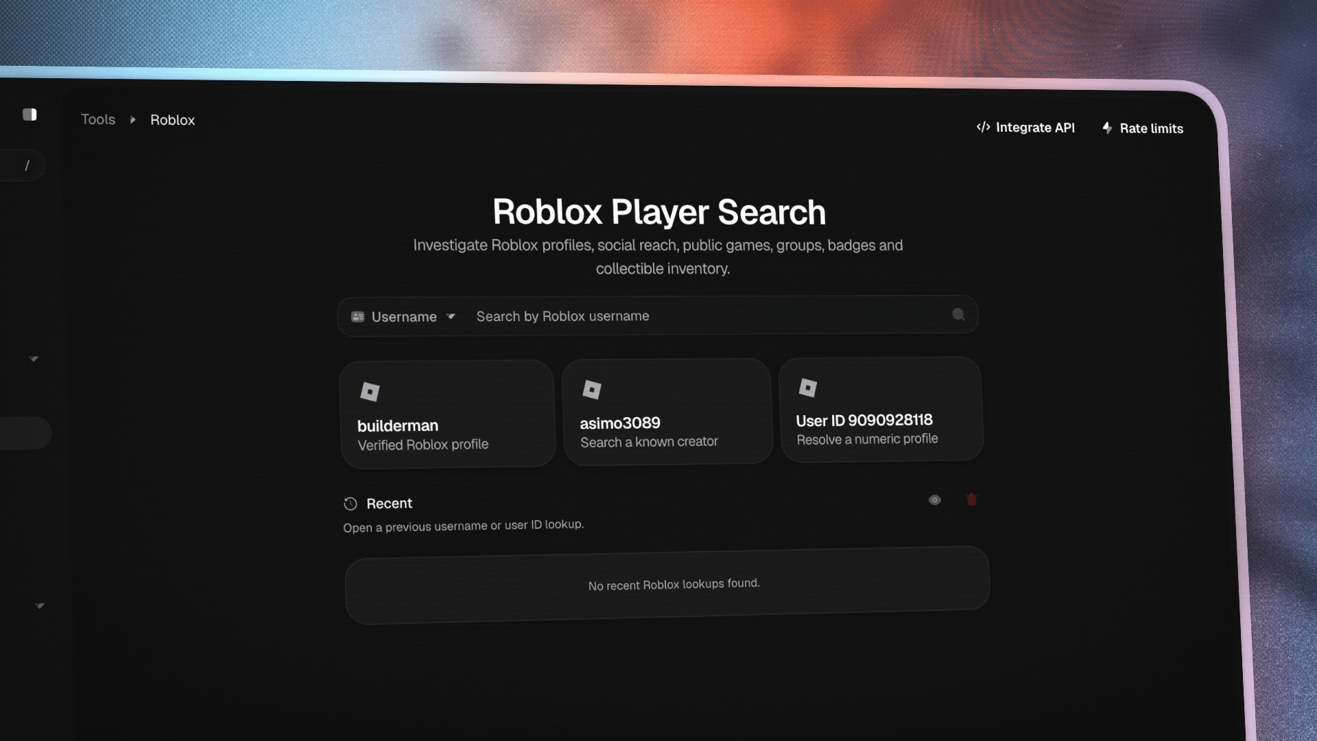Roblox OSINT: Username, Groups, Games and Collectibles